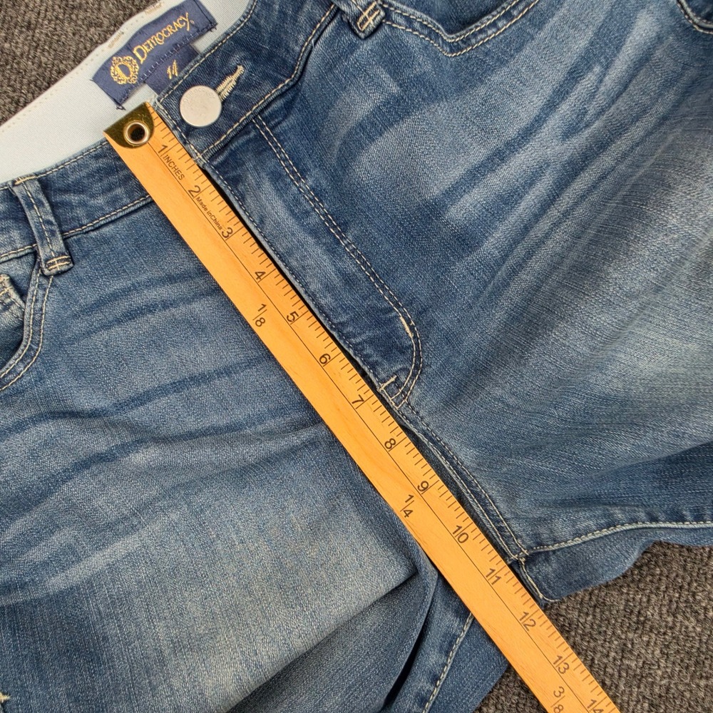 Democracy Cropped Straight Leg Jeans Women's 14 Ab Solution B1784AQOQ Stretch - Picture 6 of 8